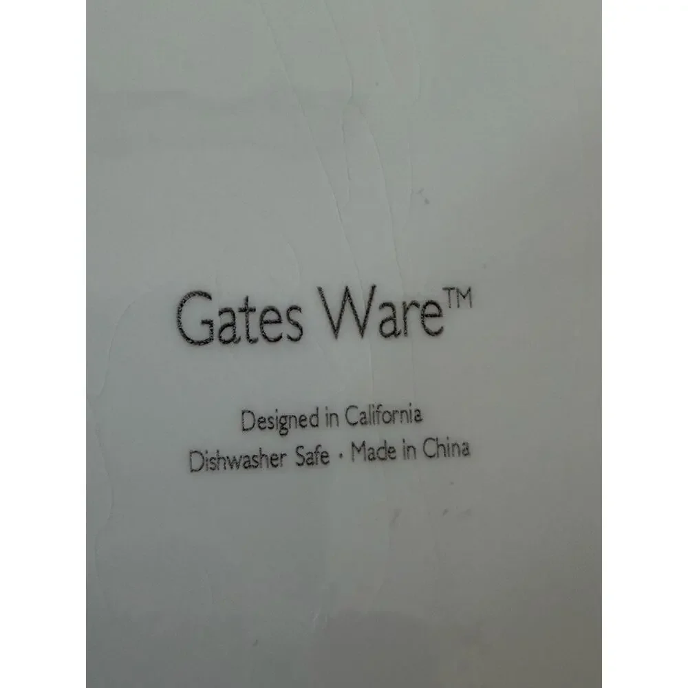 2 Gates Ware by Laurie Gates 9 X9 plates- White‎ w/red, yellow, orange flowers